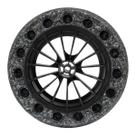 Pneu Maciço Carrinho Mão Borracha Roda Plástica 8"