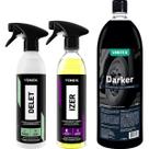 Pneu Pretinho Darker 1,5L Limpador Plasticos Borrachas Delet 500ml Spray Descontaminante Ferroso Izer 500ml Removedor Ferrugem Vonixx