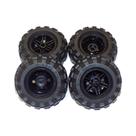 Pneus e Rodas LEGO Pretos - Pacote com Pneus Grandes
