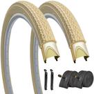 Pneus e tubos para bicicletas SIMEIQI Cruiser Beach 26x2.125 Cream