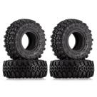 Pneus INJORA 1.0 de Borracha Macia para Carros 1/18 TRX4M e SCX24