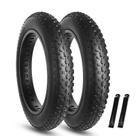 Pneus para bicicleta Hycline 20x4.0 dobráveis para fat bike, kit com 2 unidades