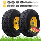 Pneus para cortador de grama USCaster 15x6.00-6 dianteiros, kit com 2 unidades Pneus para cortador de grama USCaster 15x6.00-6 dianteiros, kit com 2 unidades