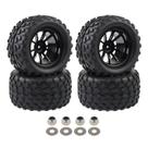 Pneus RC Monster Truck em escala 1/10 com aro de roda para Stampede