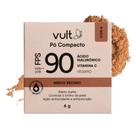 Pó Compacto Facial Médio Escuro Cor 4 Matte FPS 90 Ácido Hialurônico Vitamina C 6g Vult