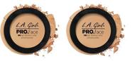 Pó Compacto LA Girl Pro Face Powder Soft Honey - 2 Unidades