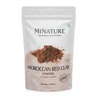 Pó de argila vermelha mi nature para máscara facial, esfoliante e sabonetes 100g
