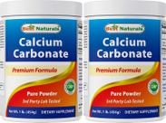 Pó de carbonato de cálcio Best Naturals 1 kg (pacote com 2)