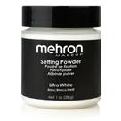 Pó de fixação de maquiagem Mehron Loose Ultra White 28g