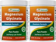 Pó de Glicinato de Magnésio Best Naturals 908 g, pacote com 2