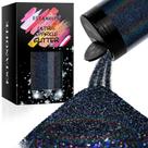 Pó de Glitter Estanoite 210 g Preto Laser Ultra Fino Pó de Glitter Estanoite 210 g Preto Laser Ultra Fino