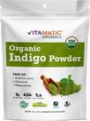 Pó de índigo com certificação vitamática, orgânico USDA, 500g