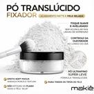 Pó Fixador Translúcido Rosado Makie 12g Controle de Oleosidade Efeito Soft Focus