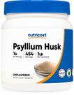 Pó moído de casca de psyllium Nutricost 454g sem glúten e não transgênico Pó moído de casca de psyllium Nutricost 454g sem glúten e não transgênico