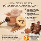 Pó Solto Choco Fun Fenzza Pele Negra Matificante Fixador Alta Cobertura