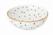 Poá Gold Saladeira Pequena Em Porcelana - Porcelana e Cia