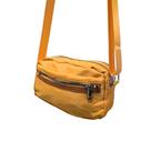 Pochete Bolsa Transversal Retangular Alça Ajustável Casual Lisa Amarelo