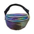 Pochete Feminina Metalizada Holográfica 3 Bolsos
