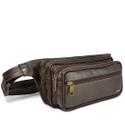 Pochete Grande Masculina De Couro Espaçosa 4 Bolsos