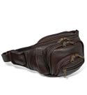 Pochete Grande Masculina De Couro Le Voyage Com 6 Bolsos