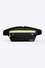 Pochete HUPI Slim Preto Zíper Amarelo