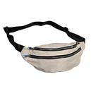 Pochete para Cintura GXM Bolsa Academia 2 Compartimentos em Poliéster e Plástico 28cm Branco