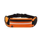 Pochete Porta Garrafa Slim Impermeável com Compartimentos e Faixa Refletiva Laranja OEM