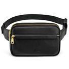 Pochetes S-ZONE para mulheres em couro genuíno com bloqueio de RFID, bolsas, estilingue, cintura, peito, presentes, viagem, corrida, alça ajustável, masculina