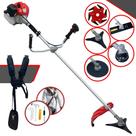 Podador de Grama À Gasolina Anmax CG430P-TB 43cc 2HP 9.000rpm Roçadeira Lateral Multifunções de Alta Performance Com Faca 2 Pontas, Faca 3 Pontas, Faca 6 Pontas, Faca 80 Dentes e Carretel de Nylon