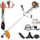 Podador de Grama À Gasolina Tekna RL520-P 52cc 2HP 10.000rpm Completa Com Carretel + Faca 2 Pontas + Faca 3 Pontas + Faca 40 Dentes + Trimmer