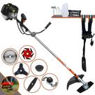 Podador de Grama À Gasolina Terra GRH520 52cc 2,5HP Roçadeira Multifunções de Alta Performance Com Faca 2 Pontas, Faca 3 Pontas, Faca 6 Pontas, Faca 40 Dentes de Vídea, Trimmer e Carretel de Nylon Podador de Grama À Gasolina Terra GRH520 52cc 2,5HP Roçadeira Multifunções de Alta Performance Com Faca 2 Pontas, Faca 3 Pontas, Faca 6 Pontas, Faca 40 Dentes de Vídea, Trimmer e Carretel de Nylon