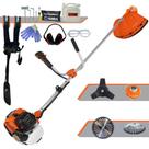 Podador de Grama Robusto À Gasolina Terra GR520XP 52cc 2,5HP 6.500rpm Roçadeira Completa Multifuncional Com Carretel Nylon e Lâmina 3 Pontas + Lâmina 40 Dentes de Vídea e Escova de Aço Circular + EPI Podador de Grama Robusto À Gasolina Terra GR520XP 52cc 2,5HP 6.500rpm Roçadeira Completa Multifuncional Com Carretel Nylon e Lâmina 3 Pontas + Lâmina 40 Dentes de Vídea e Escova de Aço Circular + EPI