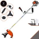 Podador de Grama Vulcan VR330-P À Gasolina 2T 33cc 1,2HP 10.000rpm Completa Com Guidão Anti-Vibração 5 Opções de Cortes Carretel de Nylon, Faca 2 Pontas, Faca 3 Pontas, Faca 80 Dentes e Trimmer