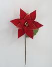 Poinsetia Vermelha com Dourado 50cm - Tok de Casa