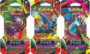 Pokemon Blister Unitario Fogo Fantasmagorico Kit com 3