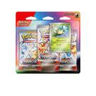 Pokémon Escarlate e Violeta 8.5 Evoluções Prismáticas Leafeon Blister Triplo Com 19 Cartas