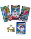 Pokémon TCG: 3 pacotes de reforço e 1 película aleatória com cartão promocional