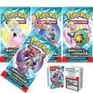Pokémon Tcg Kit Baralho Pronto Jogar +1 Carta Holográfica + Guia + 8 Booster Escarlate e Violeta 9 Amigos de Jornada