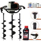 Polaca Cavadeira À Gasolina Vant VPS52 Motor 2T 52cc 2HP 6.500rpm Perfurador de Solo Com 3 Brocas 80x10cm 80x15cm 80x20cm + ÓLEO TOYAMA 2T