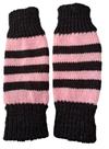 Polaina em Lã Infantil (preta com rosa)