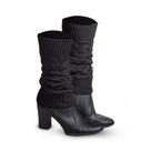 Polaina feminina de malha tricô para inverno Polaina feminina de malha tricô para inverno