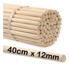 Poleiro Bastão De Madeira Pinus 10 Unidades 40cm X 12mm