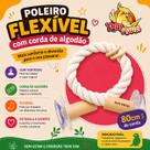 Poleiro Flexível com corda de Algodão. Com ventosas. 80cm de corda
