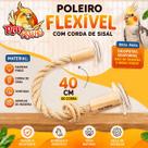 Poleiro Flexível com corda de Sisal Play Psitas. Com ventosas. 40cm de corda.