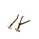 Poleiro Madeira Natural P/ Gaiola Viveiro De Aves 25cm 2 Pçs