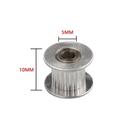 Polia 20 dentes correia gt2 10mm com rolamento eixo 5mm