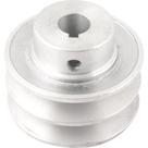 Polia Alumínio 2 Canais Perfil a 70mm c/ Furo 5/8'' Vonder