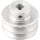 Polia Alumínio 2 Canais Perfil A 70mm com Furo 14mm - Vonder