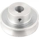 Polia de alumínio 1 canal perfil A 70 mm com furo de 5/8" 15,9 mm VONDER