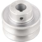 Polia de Alumínio 2 Canais, Perfil A, 70 mm com Furo de 3/4" - 19,1 mm, Vonder